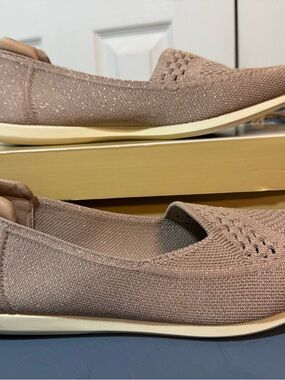 Clarks Women's Sparkle Knit Slip-On Loafers in Taupe 10